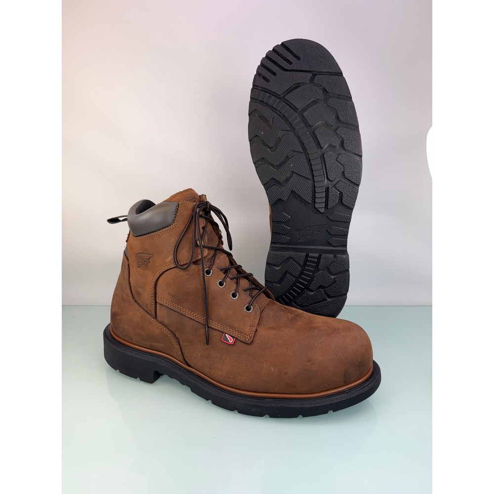 Red Wing 4215 DynaForce 6" Waterproof Steel Toe Work Boots Mens 13 E2 Brown